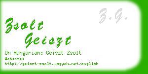 zsolt geiszt business card